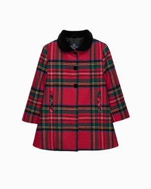 Trotters Heritage Coat Matilda Swing Coat in Red Tartan