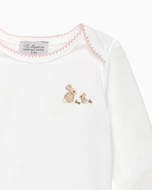 Baby Bunny Embroidered Envelope Bodysuit