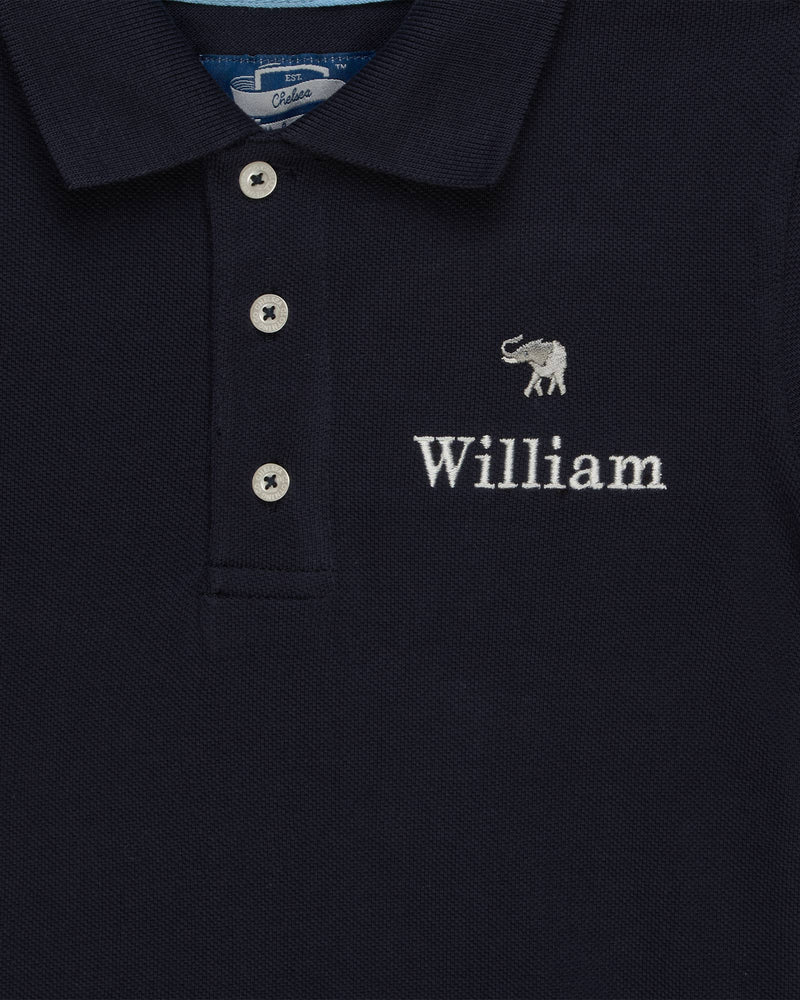 Harry Piqué Polo in Navy