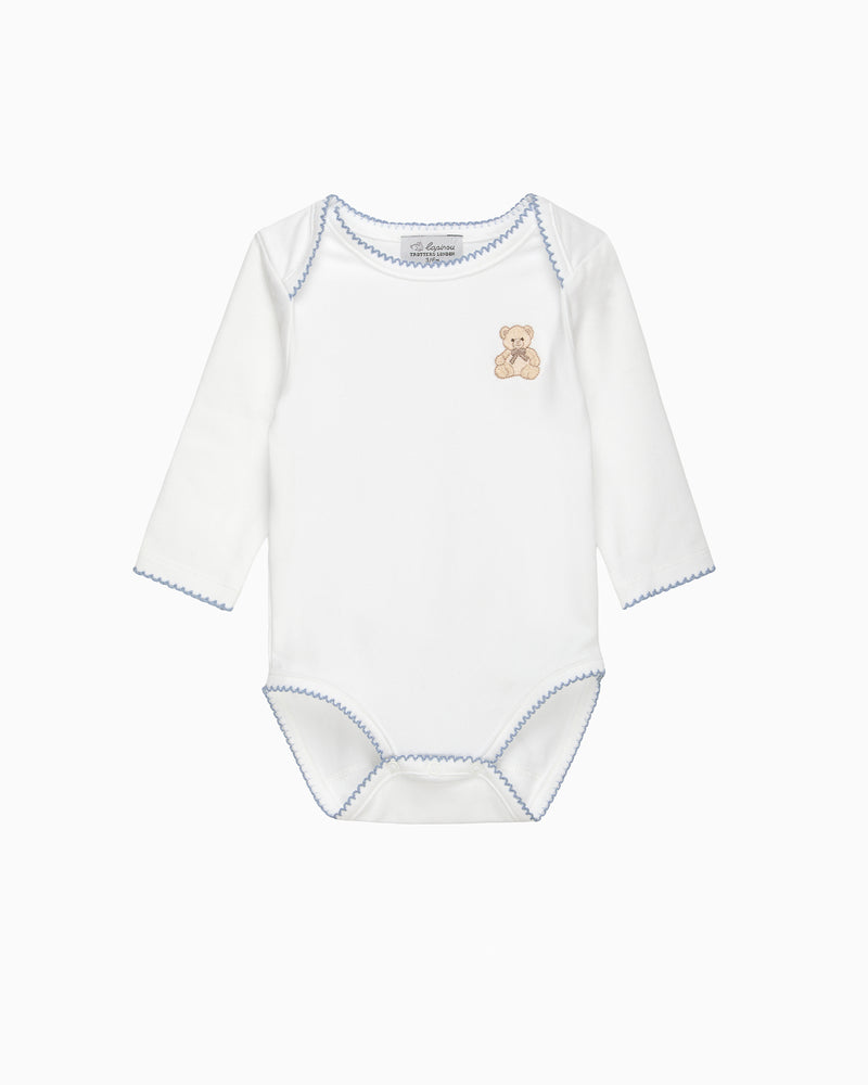 Baby Teddy Embroidered Envelope Bodysuit