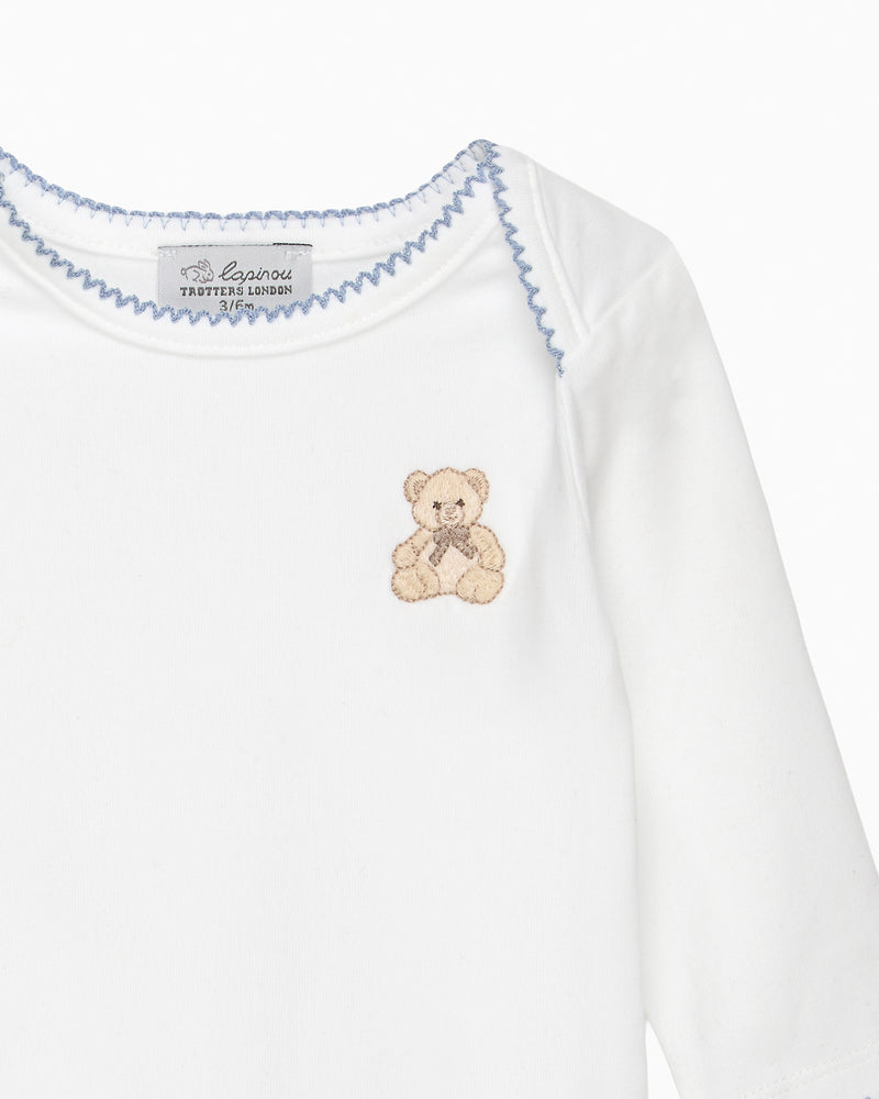 Baby Teddy Embroidered Envelope Bodysuit