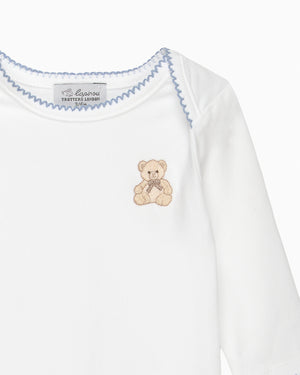 Baby Teddy Embroidered Envelope Bodysuit