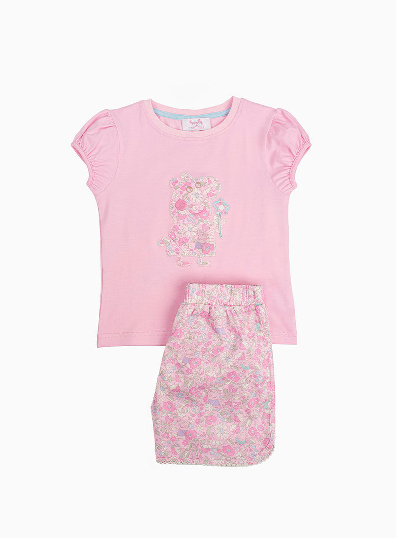Shorts Set in Pink Peppa Meadow