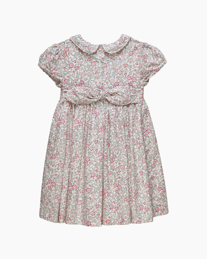 Arabella Floral Smocked Dress in Pink