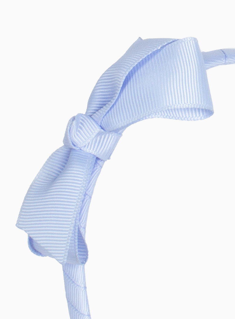 Pretty Bow Alice Band in Bluebell