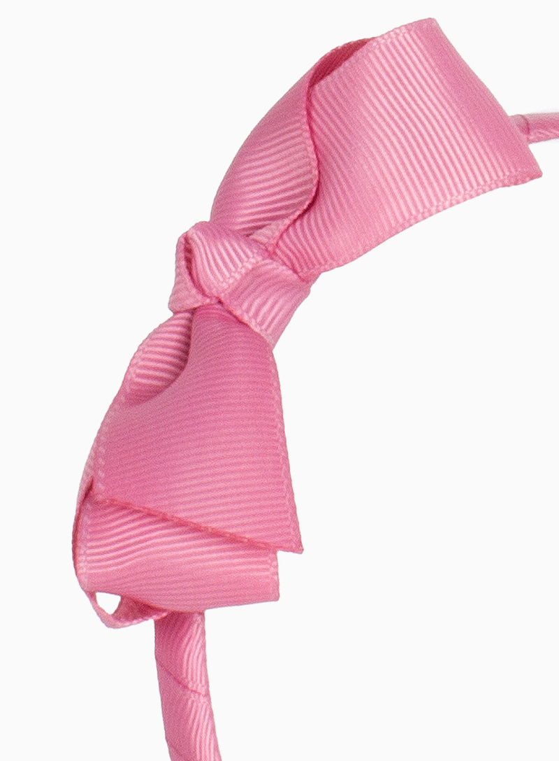 Pretty Bow Alice Band in Dusky Pink