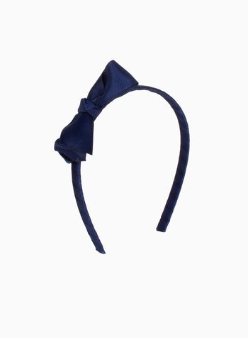 Pretty Bow Alice Band in Navy