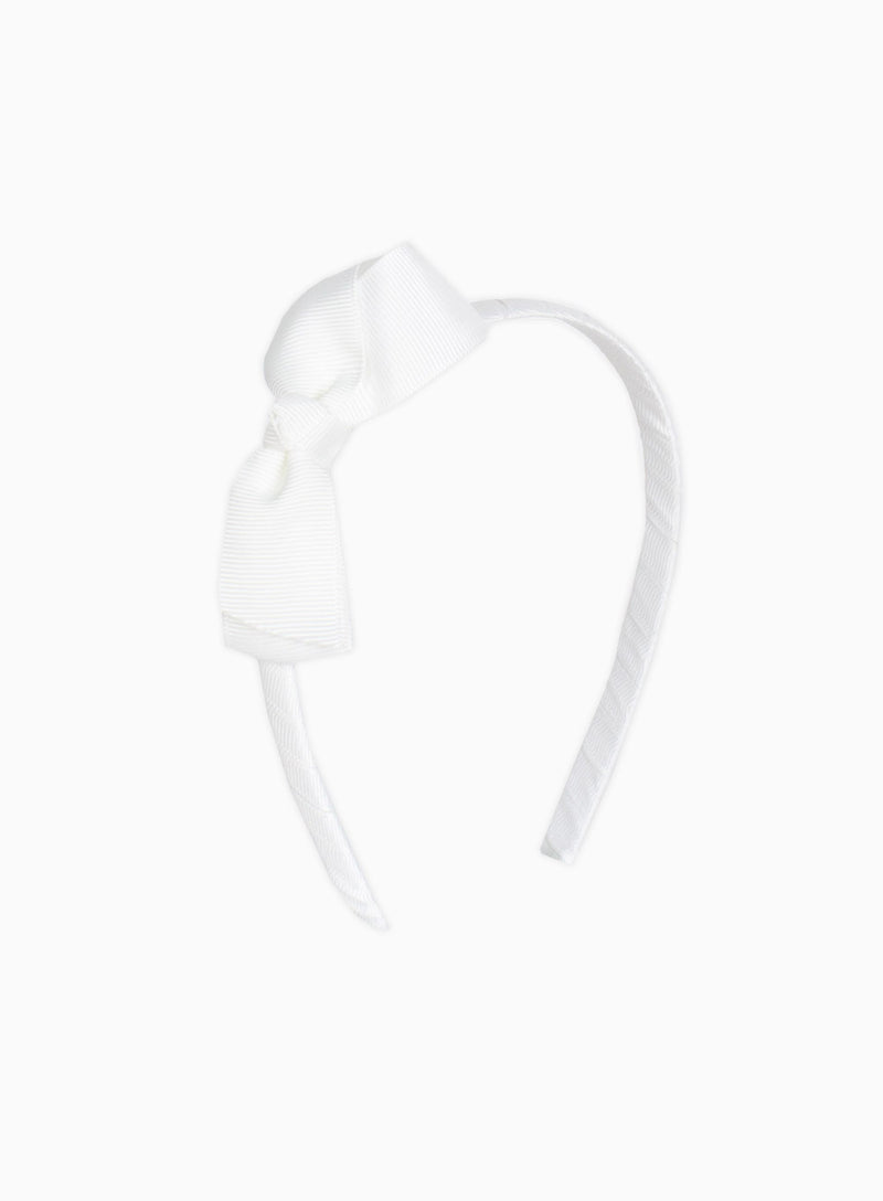 Pretty Bow Alice Band in White