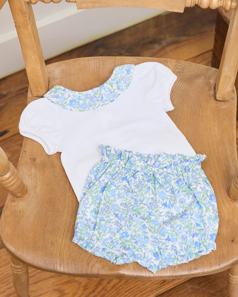 Baby Short-Sleeved Willow Bodysuit in Bluebell