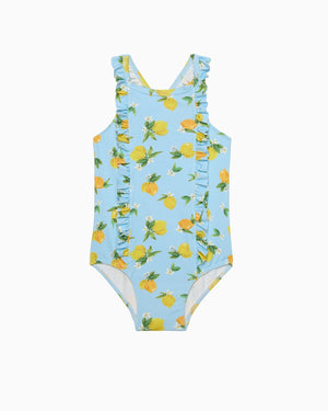 Frill Swimsuit in Lemon