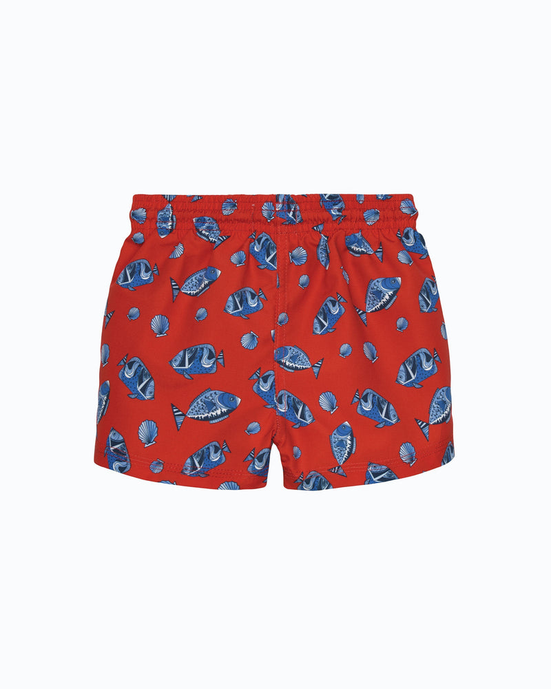 Baby Swimshorts in Red Fish