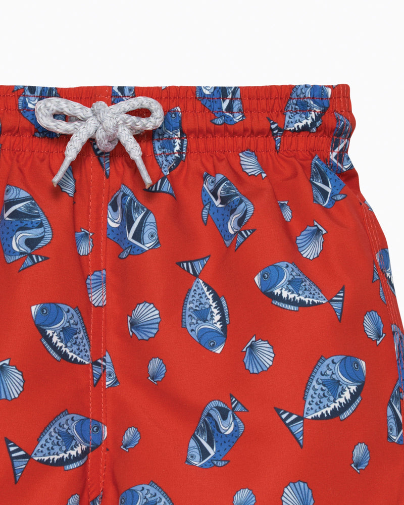 Baby Swimshorts in Red Fish