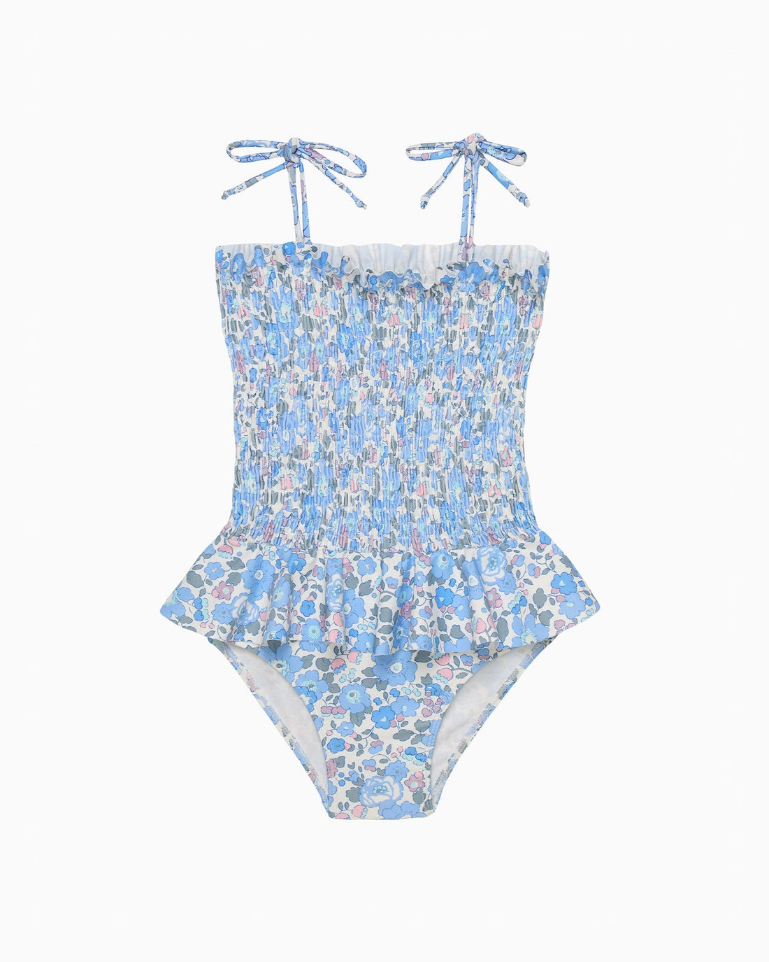 Hampton Swim Swimsuit Ruched Swimsuit in Blue Betsy