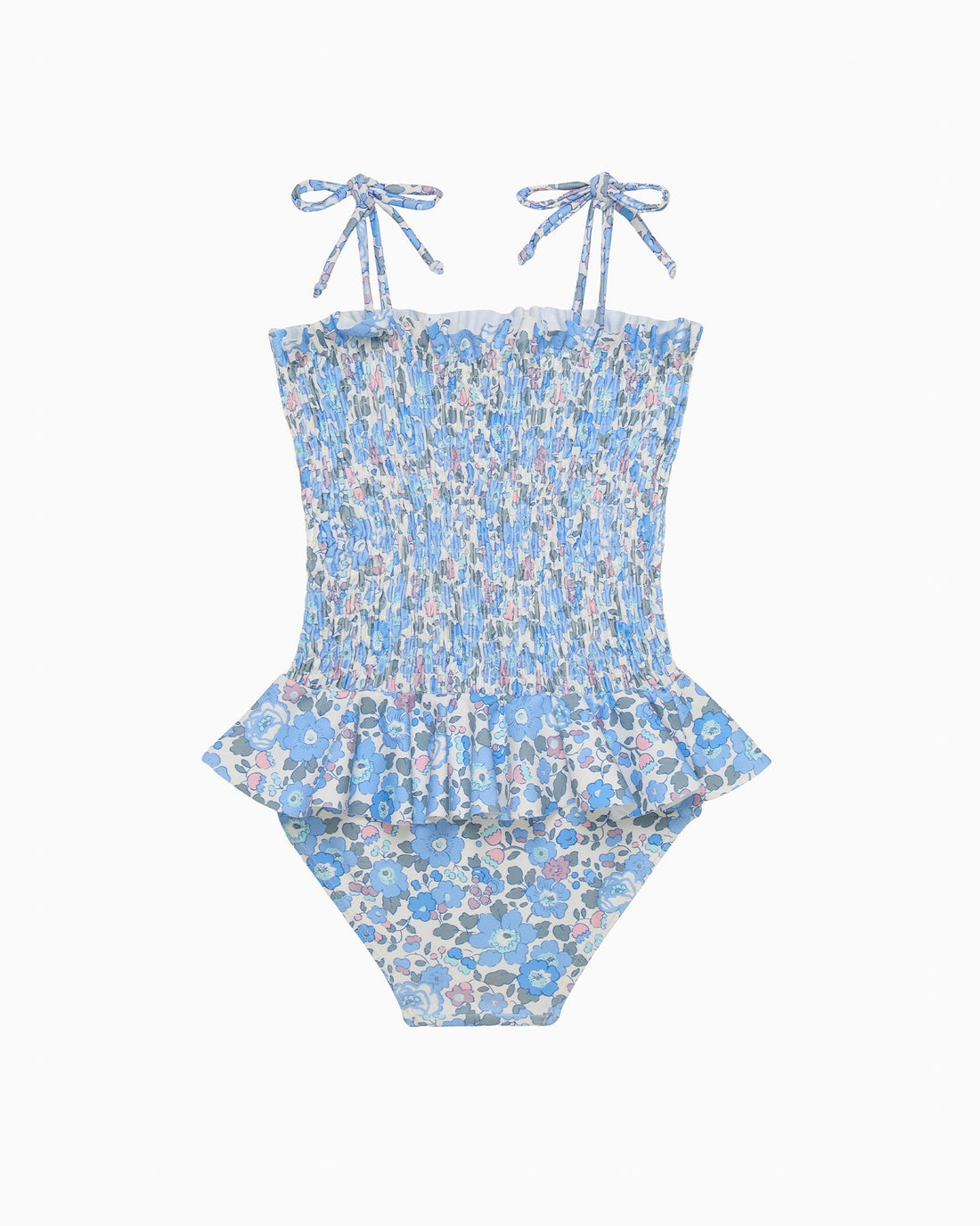 Hampton Swim Swimsuit Ruched Swimsuit in Blue Betsy