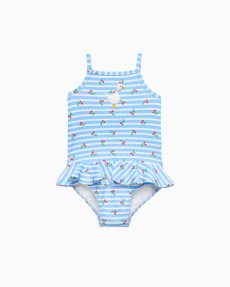 Hampton Swim Swimsuit Baby Cherry Stripe Duck Swimsuit in Blue