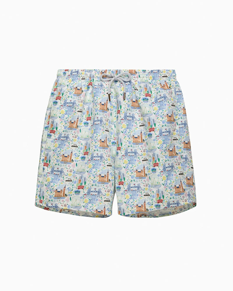Mens Daddy & Me Swimshorts in London Scenes