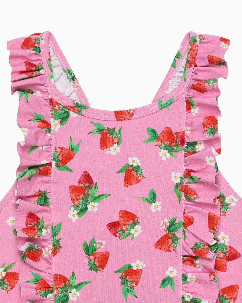 Frill Swimsuit in Strawberry