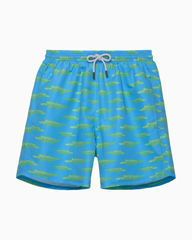 Mens Daddy & Me Swimshorts in Crocodile