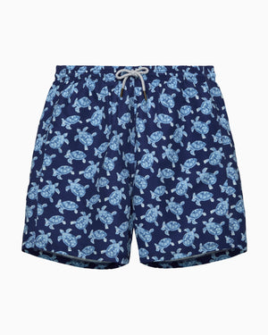 Mens Daddy & Me Swimshorts in Navy Turtle