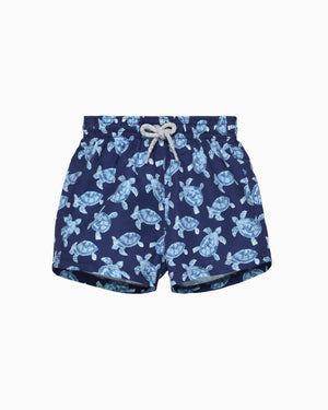 Baby Swimshorts in Navy Turtle
