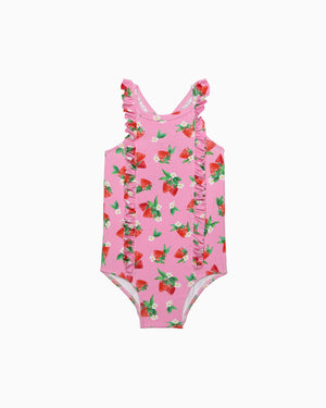 Baby Frill Swimsuit in Strawberry