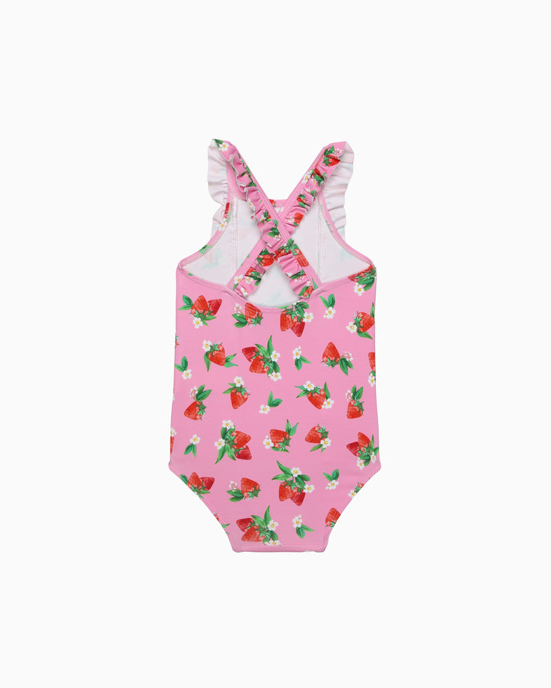 Baby Frill Swimsuit in Strawberry