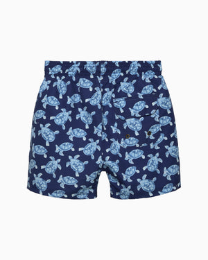 Boys Swimshorts in Navy Turtle