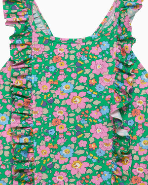 Hamptons Swim Swimsuit Frill Swimsuit in Green Betsy