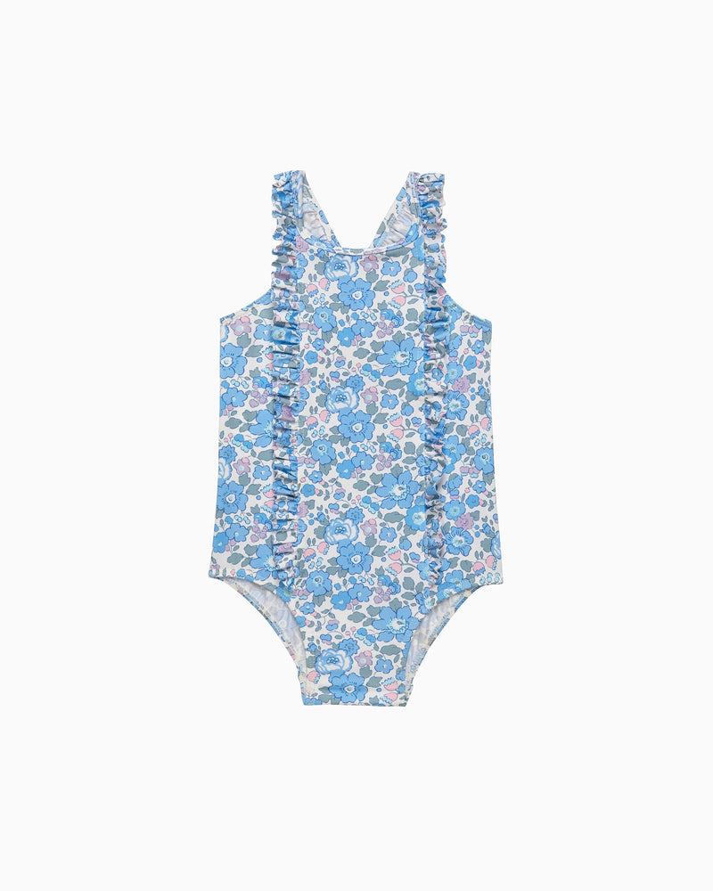 Baby Frill Swimsuit in Blue Betsy