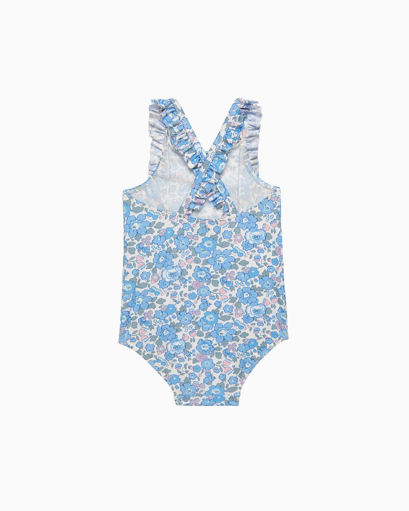 Baby Frill Swimsuit in Blue Betsy