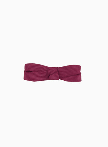 Small Bow Hair Clip in Claret