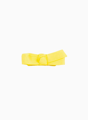 Small Bow Hair Clip in Lemon
