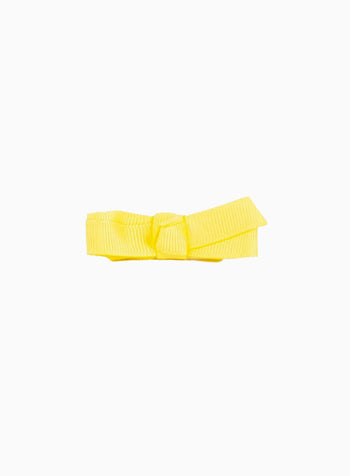 Small Bow Hair Clip in Lemon
