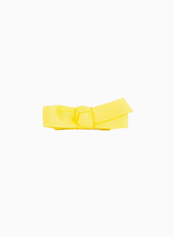 Small Bow Hair Clip in Lemon