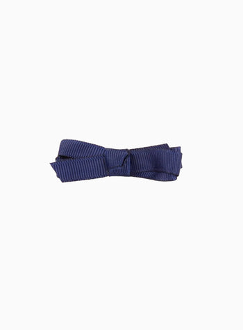 Small Bow Hair Clip in Navy