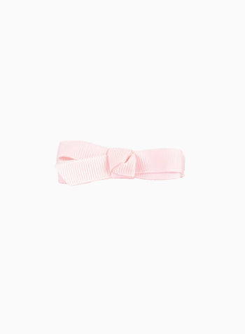 Small Bow Hair Clip in Powder Pink