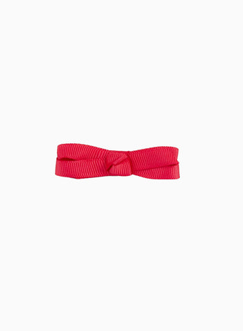 Small Bow Hair Clip in Ruby