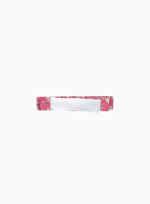 Small Bow Hair Clip in Bright Pink Capel