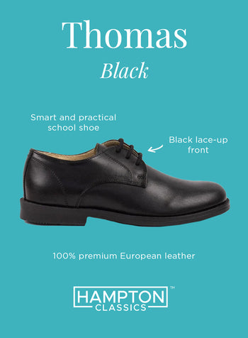 Hampton Classics School Shoes Hampton Classics Thomas School Shoes in Black - Trotters Childrenswear