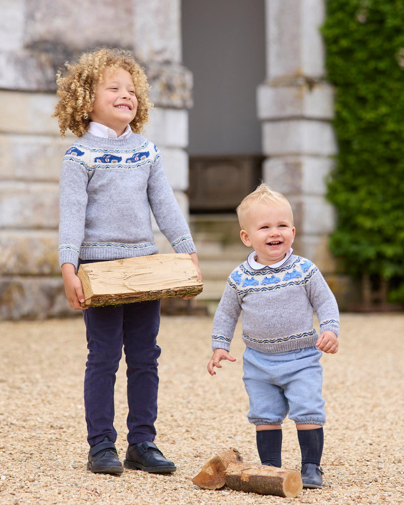 Baby Benji Car Fair Isle Jumper
