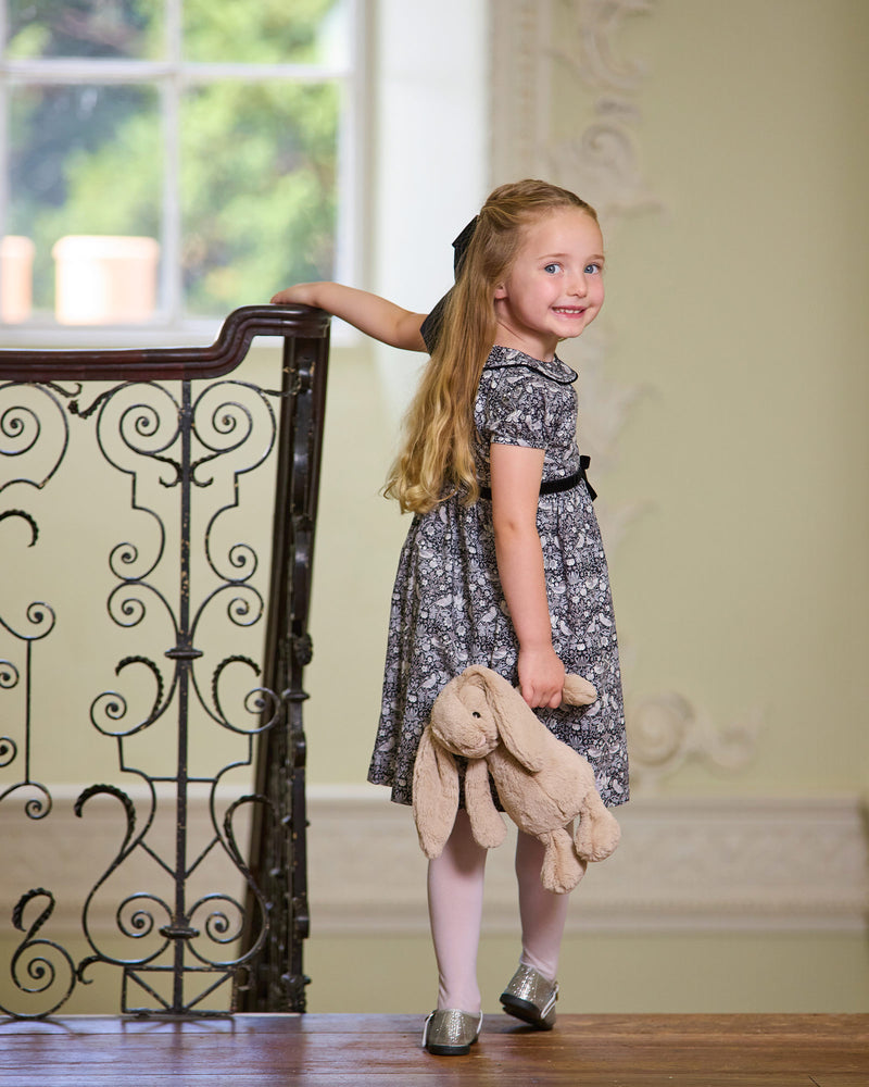 Black Strawberry Thief Dress