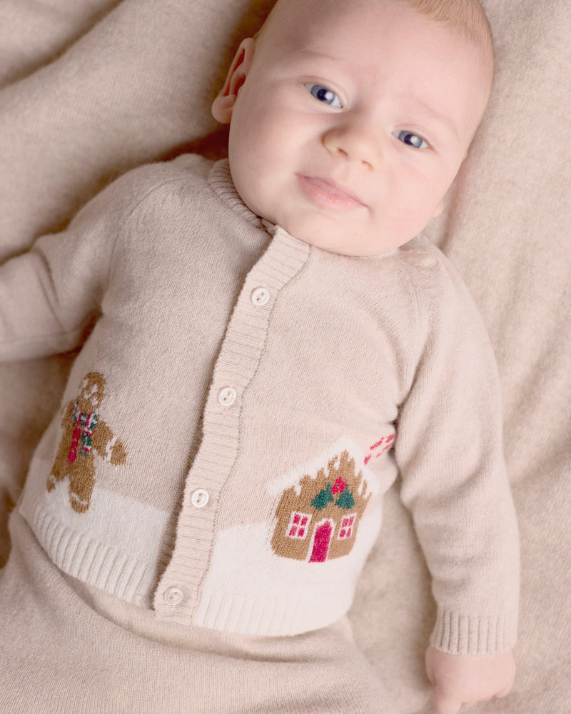 Baby Gingerbread Man Cardigan