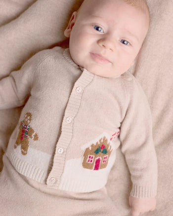 Baby Gingerbread Man Cardigan