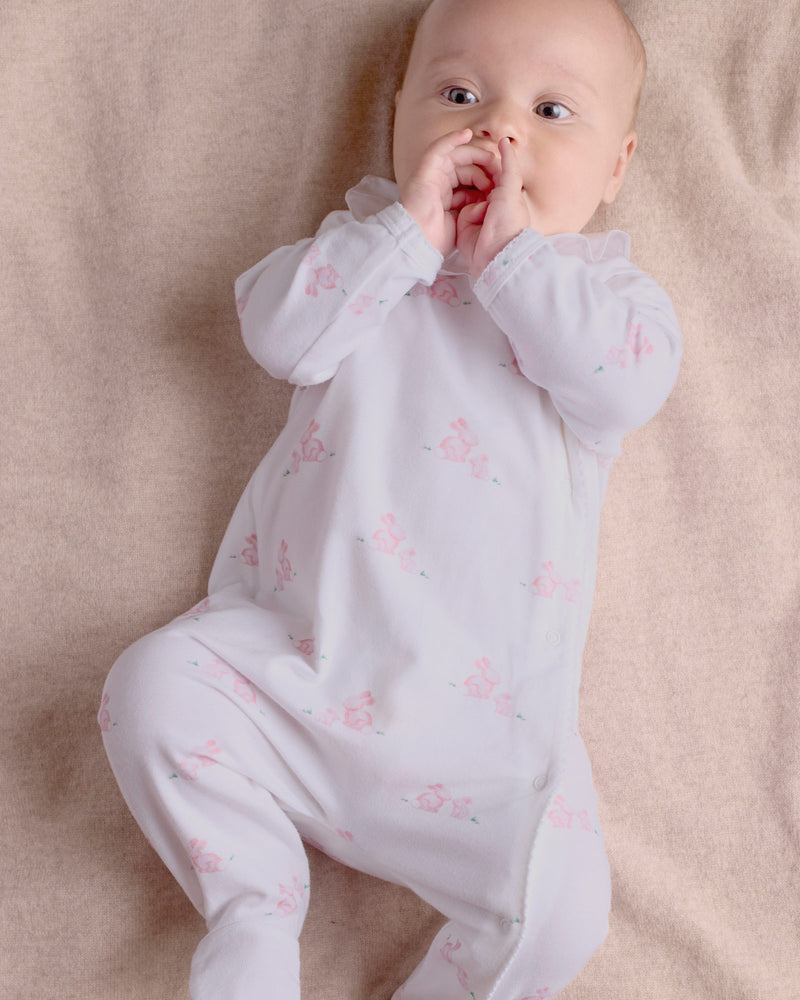 Baby Bunny Onesie in Pale Pink