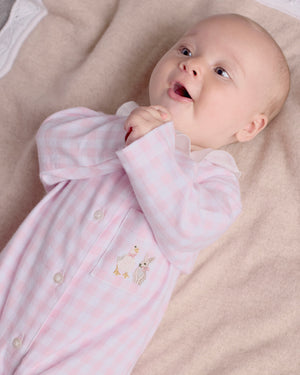 Lapinou All-in-One Baby Freya All-in-One in Pink Gingham