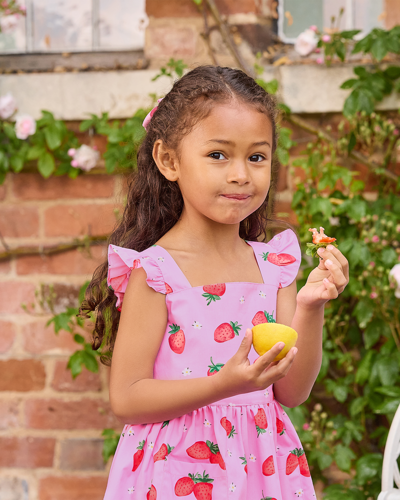 Adelina Summer Dress in Strawberry