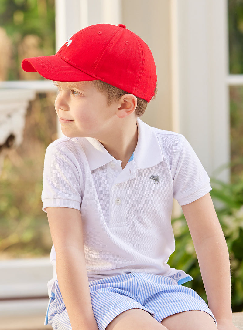 Harry Piqué Polo in White