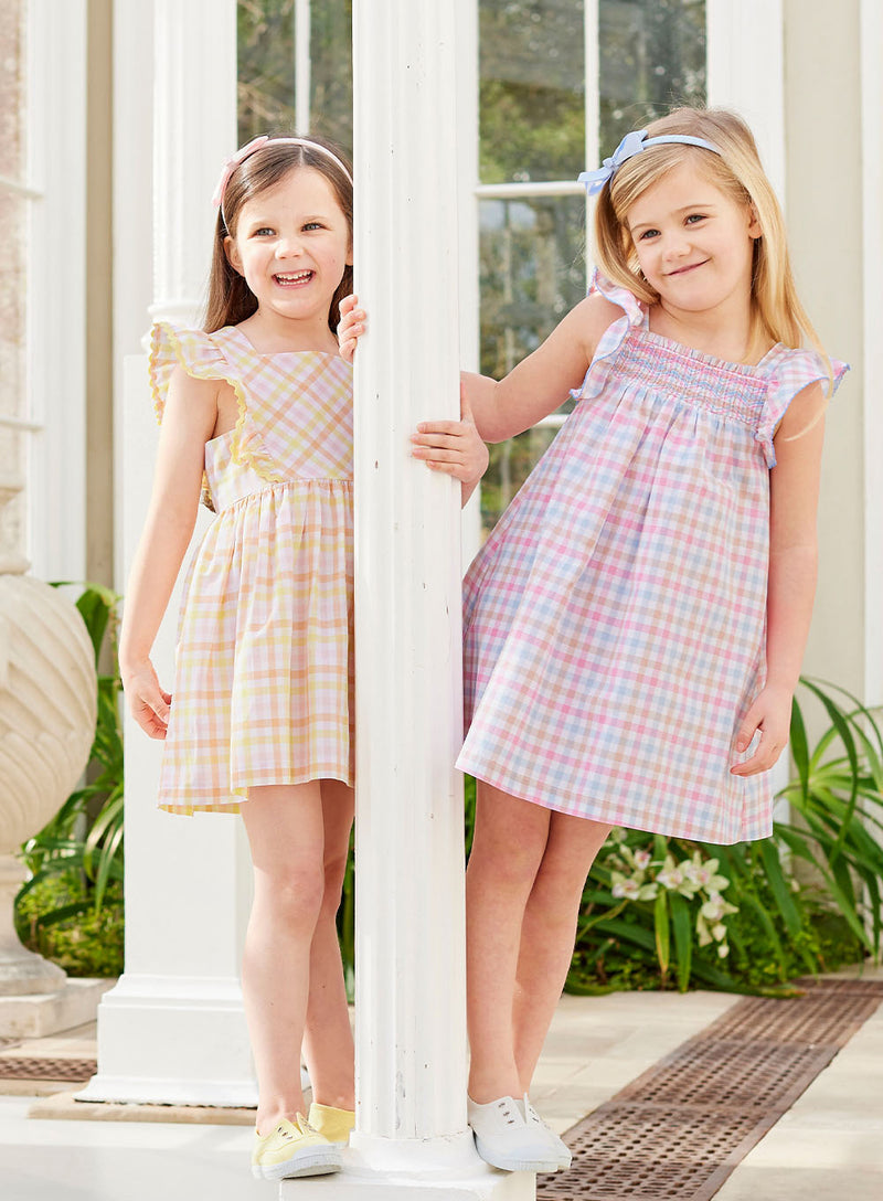 Greta Frilly Gingham Dress