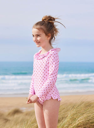 Swimsuit in Pink Strawberry Stripe