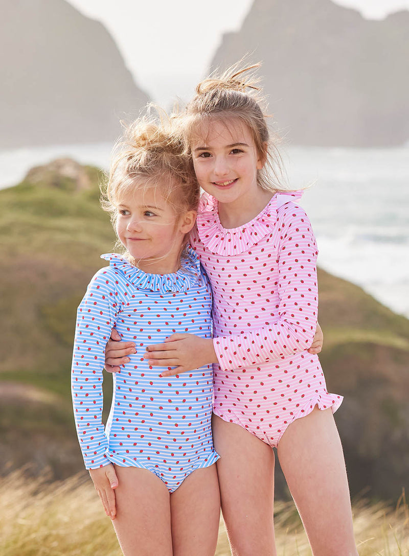 Swimsuit in Pink Strawberry Stripe